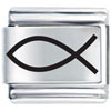 Bold Laser Christian Fish Italian Charm