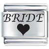 Bride Heart Laser Italian Charm