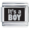 Its A Boy Laser Italian Charm