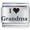 Laser I Heart Grandma Laser Italian Charm