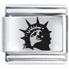 Statue Of Liberty Face Laser Italian Charm