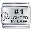 #1 Daughter In Law Laser Italian Charm