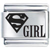 Super Girl Laser Italian  Charm 