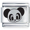  Panda   Bear  Face Laser Italian Charm