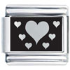 Heart Cluster Laser Italian Charm