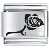 Single Rose Laser Italian Charm