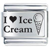 I Heart Ice Cream Laser Italian Charm