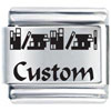 Custom School Books Laser Italian Charm