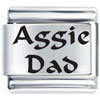 Aggie Dad Gift Italian Charm Laser Italian Charm