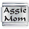 Aggie Mom Laser Italian Charm