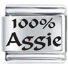 100% Aggie Laser Italian Charm