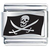 Skeleton Pirate Laser Italian Charm