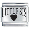 Little Sis Heart Laser Italian Charm