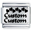 Custom Heart Laser Italian Charm