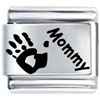 Hand Print Mommy Laser Italian Charm