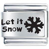 Silver Snow Laser Italian Charm
