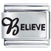 Laser Believe Italian Charm