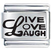 L Live Love Laugh Laser Italian Charm