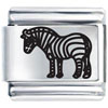 Zebra Horse Laser Italian Charm