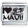 I Heart Maui Beach Laser Italian Charm