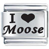 I Heart Moose  Laser  Italian  Charm 