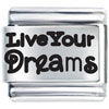 Art Font Live Your Dreams Laser Italian Charm