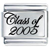Class Of 2005 Cursive Laser Italian Charm