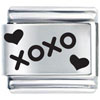 Hearts Xoxo Hugs Kisses Laser Italian Charm