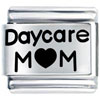 Daycare Mom Heart Laser Italian Charm