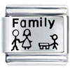 Family Fun Laser Italian Charm