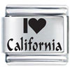 I Heart California Laser Italian Charm