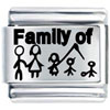 Family Tree Of Father Mother And Three Children Laser Italian Charm