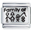 Family Tree Of Father Mother And Two Children Laser Italian Charm