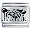 Chocoholic Chocolate Laser Italian Charm