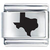 Laser Texas State Map Italian Charm