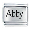 Name Abby Laser Italian Charm