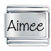 Name Aimee Laser Italian Charm