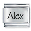 Name Alex Laser Italian Charm