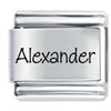 Name Alexander Laser Italian Charm