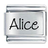 Name Alice Laser Italian Charm