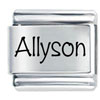 Name Allyson Laser Italian Charm