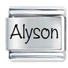 Name Alyson Laser Italian Charm
