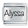 Name Alyssa Laser Italian Charm
