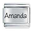 Name Amanda Laser Italian Charm
