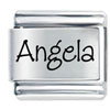 Name Angela Laser Italian Charm