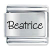 Name Beatrice Laser Italian Charm