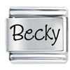 Name Becky Laser Italian Charm