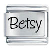 Name Betsy Laser Italian Charm