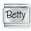 Name Betty Laser Italian Charm