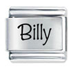 Name Billy Laser Italian Charm